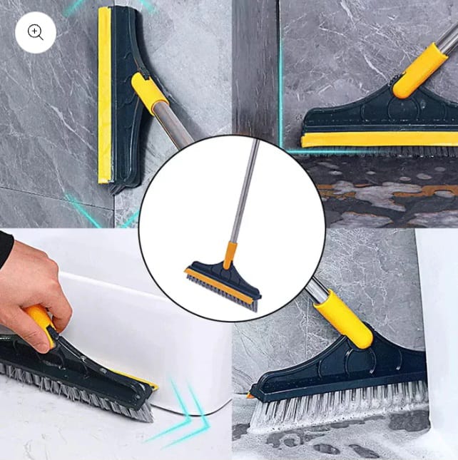 2 In 1 Long Handle Removable Wiper Floor Scrub Brush(26inch)