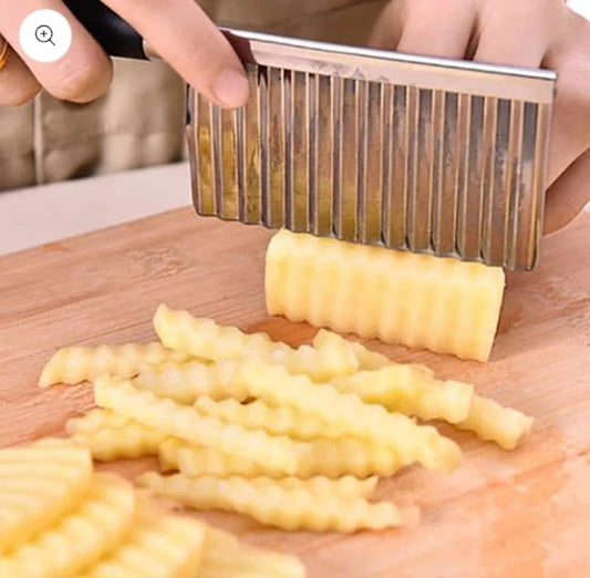 Stainless Wavy Potato Fries Cutter Knife